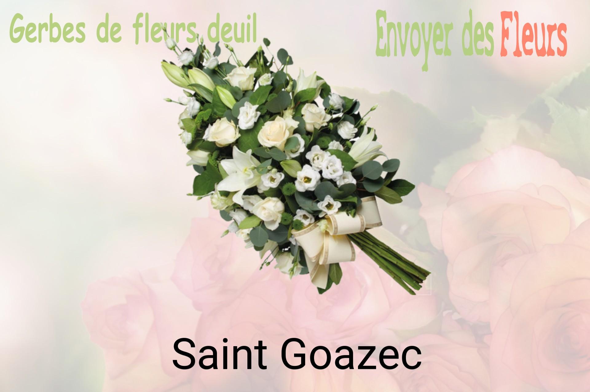 Gerbe de fleurs de deuil livrée à Saint-Goazec
